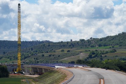Obras de la autovía A-11 en los tramos comprendidos entre Tudela de Duero y Quintanilla de Arriba.