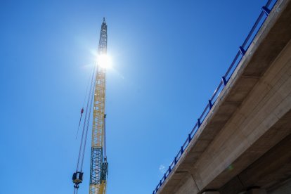 Obras de la autovía A-11 en los tramos comprendidos entre Tudela de Duero y Quintanilla de Arriba.