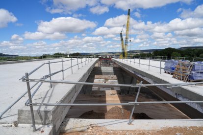 Obras de la autovía A-11 en los tramos comprendidos entre Tudela de Duero y Quintanilla de Arriba.