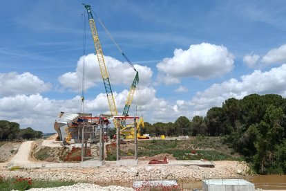 Obras de la autovía A-11 en los tramos comprendidos entre Tudela de Duero y Quintanilla de Arriba.