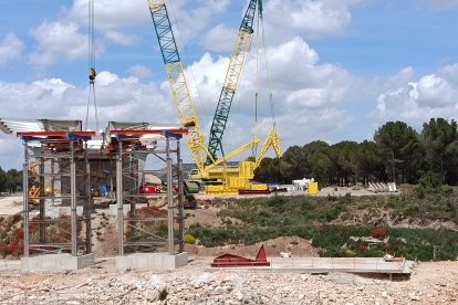 Obras de la autovía A-11 en los tramos comprendidos entre Tudela de Duero y Quintanilla de Arriba.