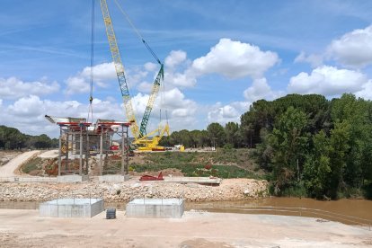 Obras de la autovía A-11 en los tramos comprendidos entre Tudela de Duero y Quintanilla de Arriba.