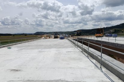 Obras de la autovía A-11 en los tramos comprendidos entre Tudela de Duero y Quintanilla de Arriba.