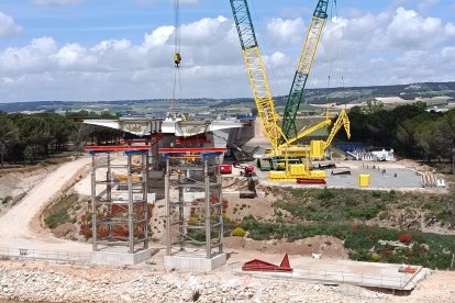 Obras de la autovía A-11 en los tramos comprendidos entre Tudela de Duero y Quintanilla de Arriba.