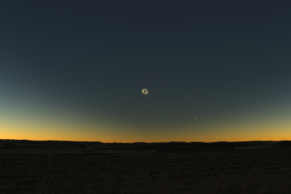 Recreación del eclipse en Tiedra