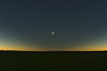Recreación del eclipse en Becilla de Valderabuey