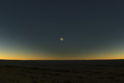 Recreación del eclipse en Urueña