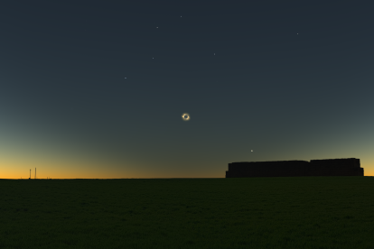 Recreación del eclipse de Villalón de Campos