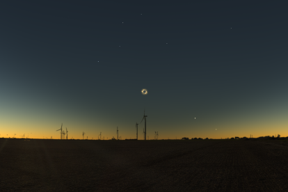 Cómo se va a ver el eclipse desde Castrodeza