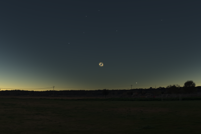 Como se va a poder ver el eclipse desde San Miguel del Pino