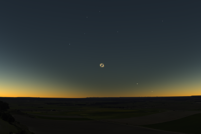Recreación del eclipse solar desde Potillo