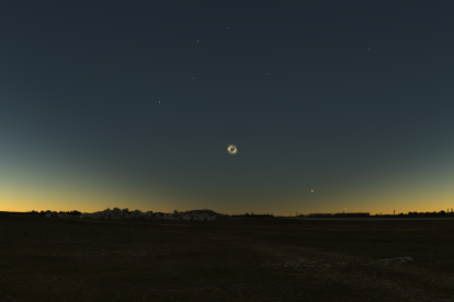 Recreación del eclipse total de sol en Campaspero