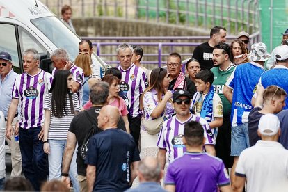 El Deportivo celebra el ascenso en Zorrilla.