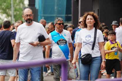 El Deportivo celebra el ascenso en Zorrilla.