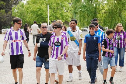 El Deportivo celebra el ascenso en Zorrilla.