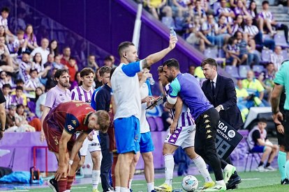 Una acción del real Valladolid 0-2 Deportivo en Zorrilla.
