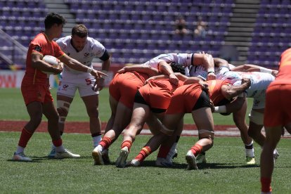 Estados Unidos - España masculino en el SVNS Rugby Series en el Estadio José Zorrilla.