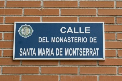Calle Monasterio de Santa María de Montserrat en la actualidad
