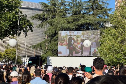 Concierto de Siloé en la plaza de Lima en Madrid durante la visita de León XIV