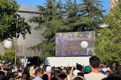 Concierto de Siloé en la plaza de Lima en Madrid durante la visita de León XIV