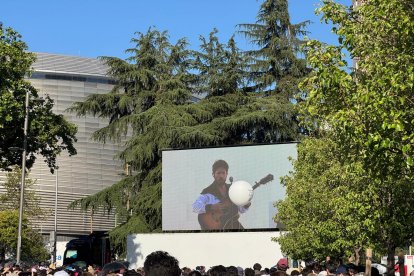 Concierto de Siloé en la plaza de Lima en Madrid durante la visita de León XIV