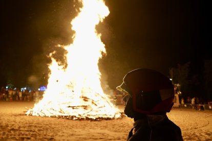 Noche de San Juan en la playa de las Moreras en Valladolid.