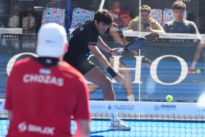 Arturo Coello en su partido de octavos de final del Valladolid Premier P2.