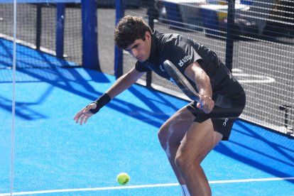 Arturo Coello en su partido de octavos de final del Valladolid Premier P2.