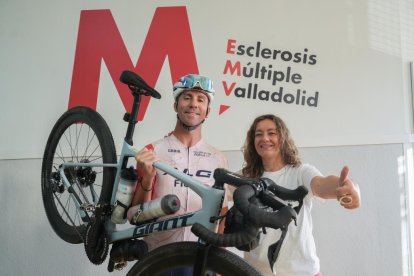 Abraham del Caño, ciclista que llegará hasta Lyon por La Esclerosis Múltiple