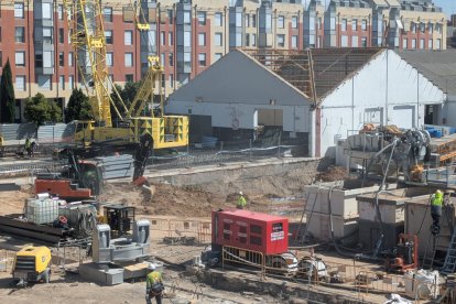 Obras en la estación de trenes de Valladolid este lunes