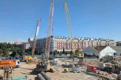 Obras en la estación de trenes de Valladolid este lunes