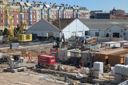 Obras en la estación de trenes de Valladolid este lunes