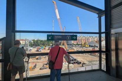 Obras en la estación de trenes de Valladolid este lunes