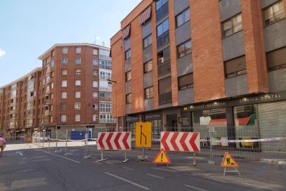 Corte en la calle San Luis de Valladolid.