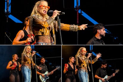 Un momento del concierto de Anastacia en el Pingüinos Arena de Valladolid.