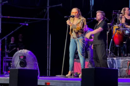 Un momento del concierto de Anastacia en el Pingüinos Arena de Valladolid.