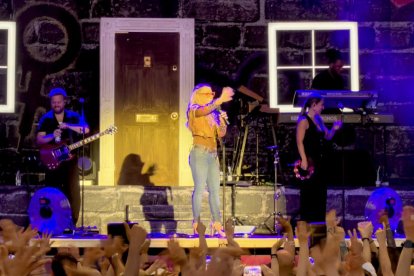 Un momento del concierto de Anastacia en el Pingüinos Arena de Valladolid.