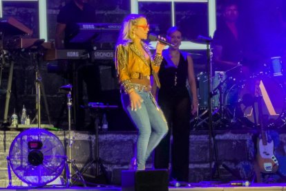 Un momento del concierto de Anastacia en el Pingüinos Arena de Valladolid.