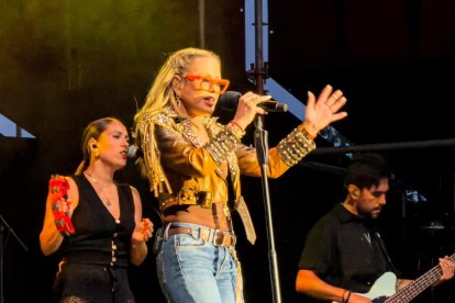Un momento del concierto de Anastacia en el Pingüinos Arena de Valladolid.
