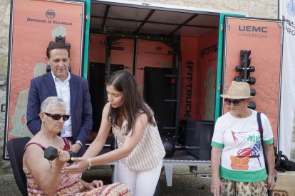 Presentación del gimnasio itinerante para los pueblos de Valladolid.
