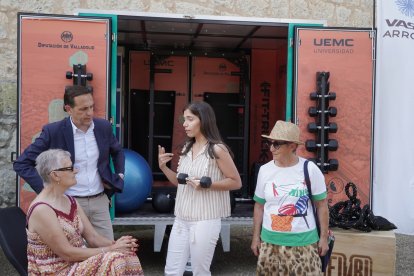 Presentación del gimnasio itinerante para los pueblos de Valladolid.