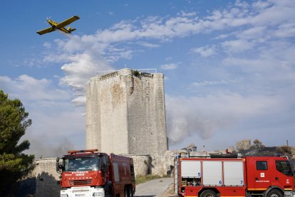 Incendio en la localidad vallisoletana de Íscar.