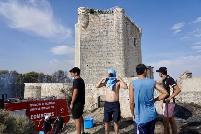 El incendio en Íscar afecta al castillo