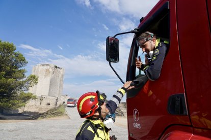 El incendio en Íscar afecta al castillo