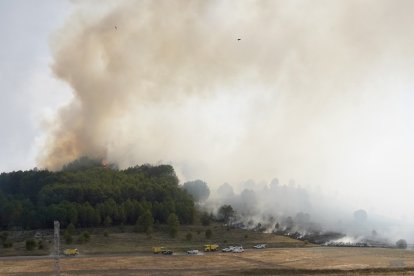 l. Incendio en las inmediaciones de la localidad vallisoletana de Íscar.