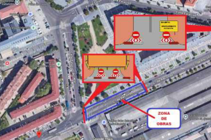 Gráfico sobre el corte de tráfico en la calle Recondo de Valladolid.