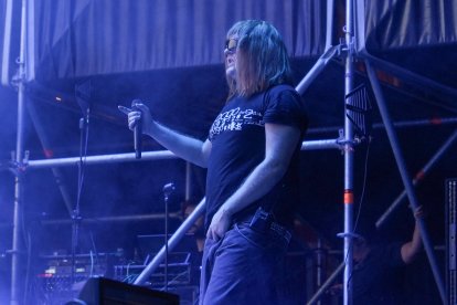 Un momento del concierto de Rusowsky en la Plaza Mayor de Valladolid