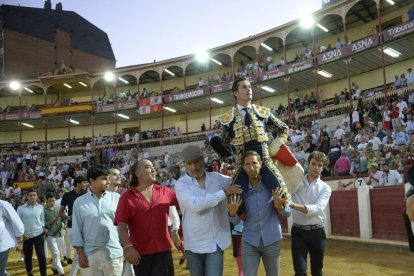 Un momento de la cuarta corrida de las fiestas de Valladolid.