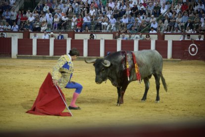Un momento de la cuarta corrida de las fiestas de Valladolid.