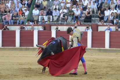 Un momento de la cuarta corrida de las fiestas de Valladolid.